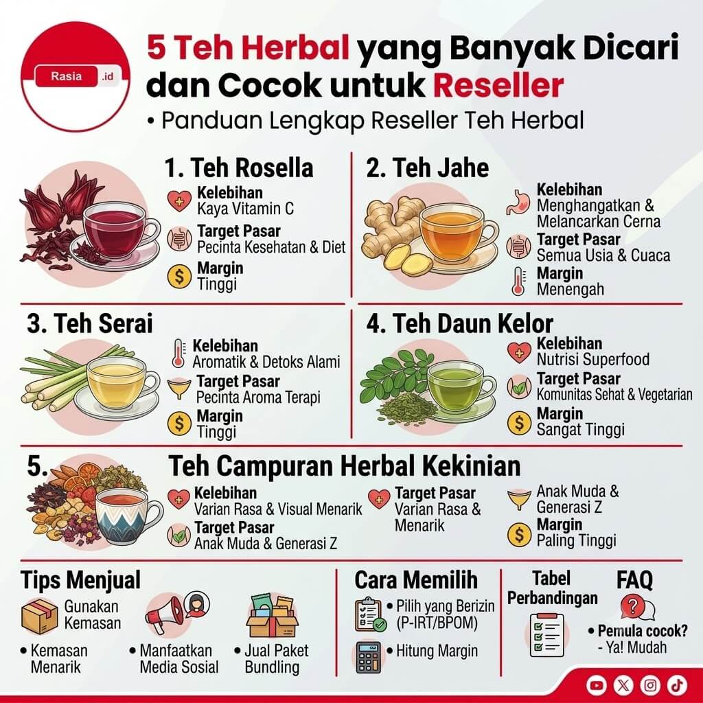 5 Teh Herbal untuk Reseller yang Banyak Dicari dan Mudah Dijual